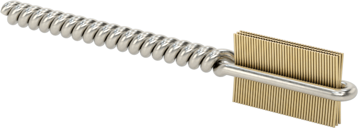 İç Dişler için Boru Fırçası, Çizilmeye Dayanıklı, 5/32" Şaft, 3/8" Fırça, 0,003" Kıllar