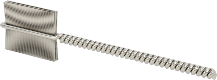 İç Dişler için Boru Fırçası, Ağır Hizmet Tipi, 3/32" Şaft, 7/16" Fırça Çapı, 0,005 inç Paslanmaz Çelik Kıl