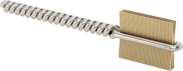 İç Dişler için Boru Fırçası, Çizilmeye Dayanıklı, 5/32" Şaft, 1/2" fırça, 0,008 inç Kıllar