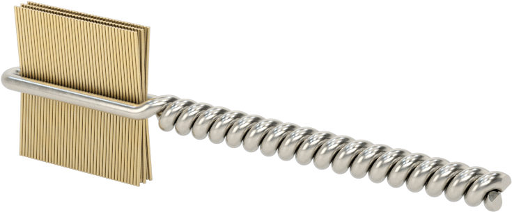 İç Dişler için Boru Fırçası, Çizilmeye Dayanıklı, 5/32" Şaft, 5/8" Fırça, 0,005" Kıllar
