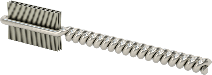 İç Dişler için Boru Fırçası, Ağır Hizmet Tipi, 5/32" Şaft, 3/8" Fırça Çapı, 0,005" Çelik Kıl