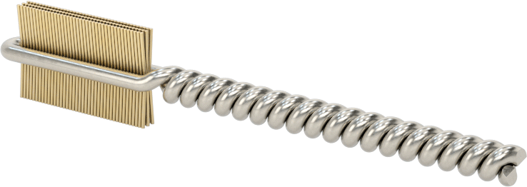 İç Dişler için Boru Fırçası, Çizilmeye Dayanıklı, 5/32" Şaft, 3/8" Fırça, 0,005" Kıllar