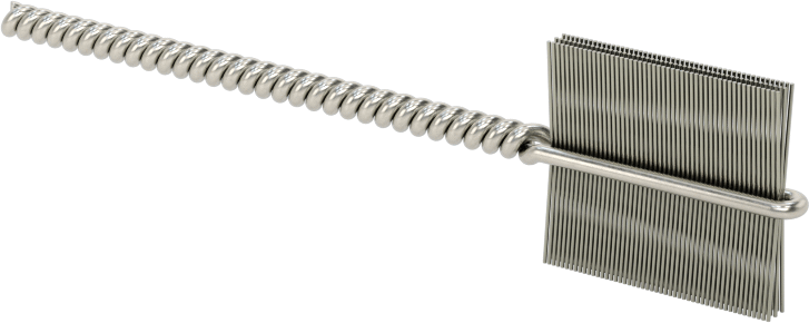 İç Dişler için Boru Fırçası, Ağır Hizmet Tipi, 3/32" Şaft, 1/2" fırça çapı, 0,005" Çelik Kıl