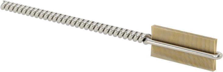 İç Dişler için Boru Fırçası, Çizilmeye Dayanıklı, 3/32" Şaft, 1/4" Fırça, 0,003" Kıllar