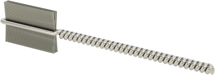 İç Dişler için Boru Fırçası, Ağır Hizmet Tipi, 3/32" Şaft, 3/8" Fırça Çapı, 0,008 inç Çelik Kıl