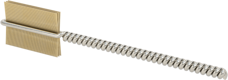 İç Dişler için Boru Fırçası, Çizilmeye Dayanıklı, 3/32" Şaft, 3/8" Fırça, 0,008 inç Kıllar