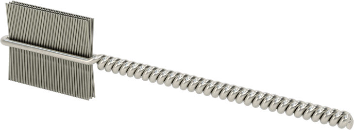 İç Dişler için Boru Fırçası, Ağır Hizmet Tipi, 3/32" Şaft, 7/16" Fırça Çapı, Çelik Kıl