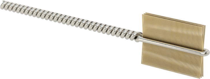 İç Dişler için Boru Fırçası, Çizilmeye Dayanıklı, 3/32" Şaft, 7/16" Fırça, 0,003" Kıllar