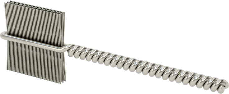 İç Dişler için Boru Fırçası, Ağır Hizmet Tipi, 1/8" Şaft, 5/8" Fırça Çapı, 0,005" Çelik Kıl