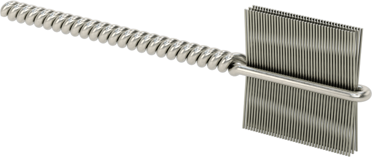 İç Dişler için Boru Fırçası, Ağır Hizmet Tipi, 1/8" Şaft, 5/8" Fırça Çapı, 0,005" Çelik Kıl