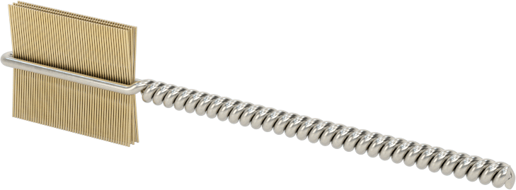 İç Dişler için Boru Fırçası, Çizilmeye Dayanıklı, 3/32" Şaft, 7/16" Fırça, 0,008 inç Kıllar