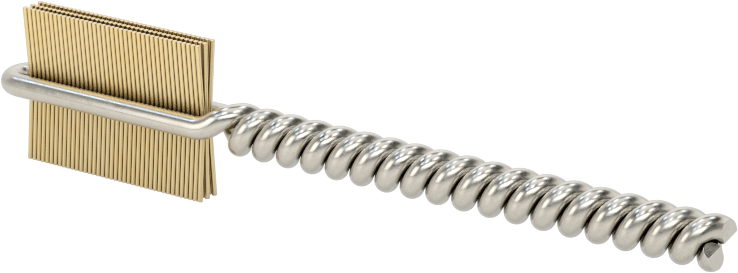 İç Dişler için Boru Fırçası, Çizilmeye Dayanıklı, 5/32" Şaft, 7/16" Fırça, 0,005" Kıllar