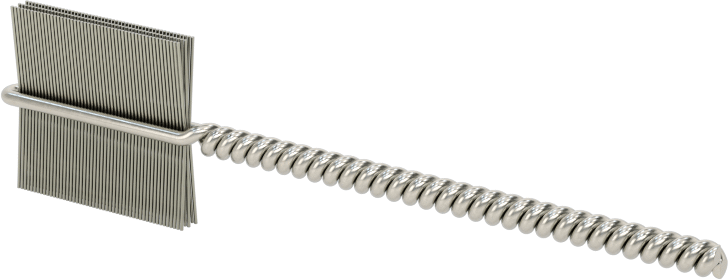 İç Dişler için Boru Fırçası, Ağır Hizmet Tipi, 3/32" Şaft, 1/2" fırça çapı, 0,003" Çelik Kıl