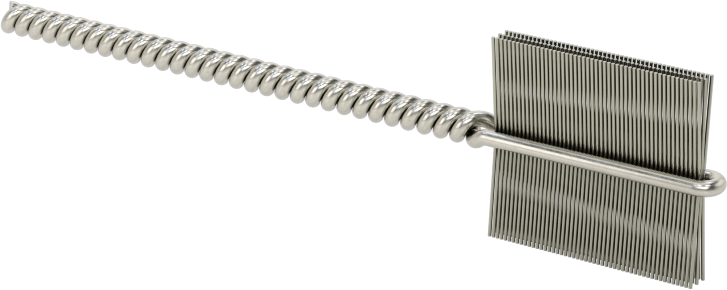 İç Dişler için Boru Fırçası, Ağır Hizmet Tipi, 3/32" Şaft, 1/2" fırça çapı, 0,003" Çelik Kıl
