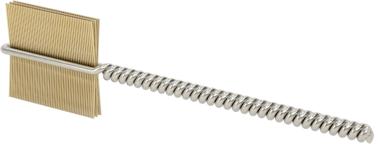 İç Dişler için Boru Fırçası, Çizilmeye Dayanıklı, 3/32" Şaft, 1/2" fırça, 0,008 inç Kıllar