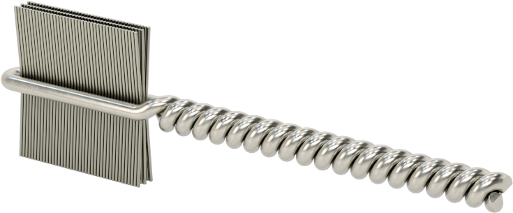 İç Dişler için Boru Fırçası, Ağır Hizmet Tipi, 5/32" Şaft, 5/8" Fırça Çapı, 0,008 inç Çelik Kıl
