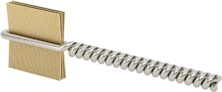 İç Dişler için Boru Fırçası, Çizilmeye Dayanıklı, 5/32" Şaft, 5/8" Fırça, 0,008 inç Kıllar