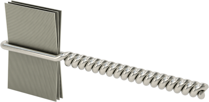 İç Dişler için Boru Fırçası, Ağır Hizmet Tipi, 5/32" Şaft, 7/8" Fırça Çapı, 0,008 inç Çelik Kıl