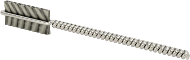 İç Dişler için Boru Fırçası, Ağır Hizmet Tipi, 3/32" Şaft, 1/4" Fırça Çapı, 0,005 inç Paslanmaz Çelik Kıl