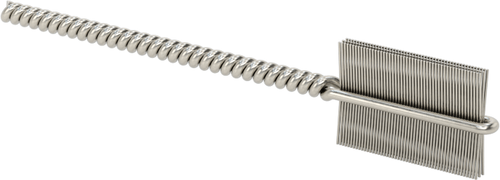 İç Dişler için Boru Fırçası, Ağır Hizmet Tipi, 3/32" Şaft, 3/8" Fırça Çapı, 0,005 inç Paslanmaz Çelik Kıl