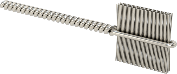 İç Dişler için Boru Fırçası, Ağır Hizmet Tipi, 1/8" Şaft, 5/8" Fırça Çapı, 0,005 inç Paslanmaz Çelik Kıl