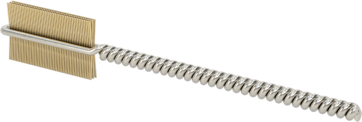 İç Dişler için Boru Fırçası, Çizilmeye Dayanıklı, 3/32" Şaft, 5/16" Fırça, 0,003" Kıllar