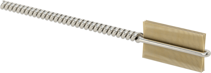 İç Dişler için Boru Fırçası, Çizilmeye Dayanıklı, 3/32" Şaft, 5/16" Fırça, 0,003" Kıllar