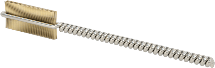 İç Dişler için Boru Fırçası, Çizilmeye Dayanıklı, 3/32" Şaft, 1/4" Fırça, 0,005" Kıllar