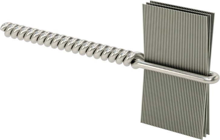 İç Dişler için Boru Fırçası, Ağır Hizmet Tipi, 1-1/16" Fırça Çapı, 0,003" Çelik Kıl