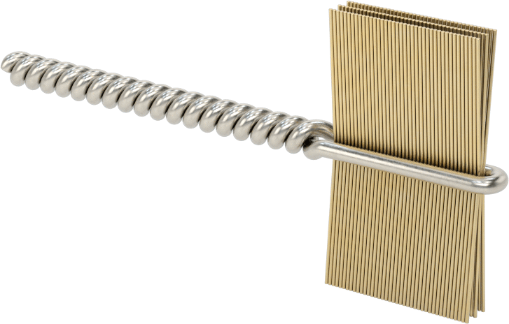 İç Dişler için Boru Fırçası, Çizilmeye Dayanıklı, 1-1/16“ Fırça Çapı, 0,003” Çapında Kıllar