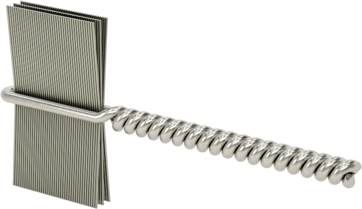 İç Dişler için Boru Fırçası, Ağır Hizmet Tipi, 1-1/16" Fırça Çapı, 0,008 inç Çelik Kıl