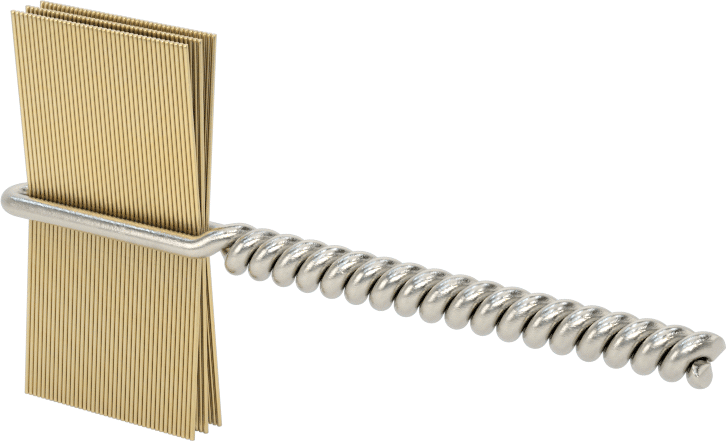 İç Dişler için Boru Fırçası, Çizilmeye Dayanıklı, 1-1/8“ Fırça Çapı, 0,008” Çapında Kıllar