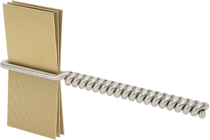 İç Dişler için Boru Fırçası, Çizilmeye Dayanıklı, 1-1/4“ Fırça Çapı, 0,003” Çapında Kıllar
