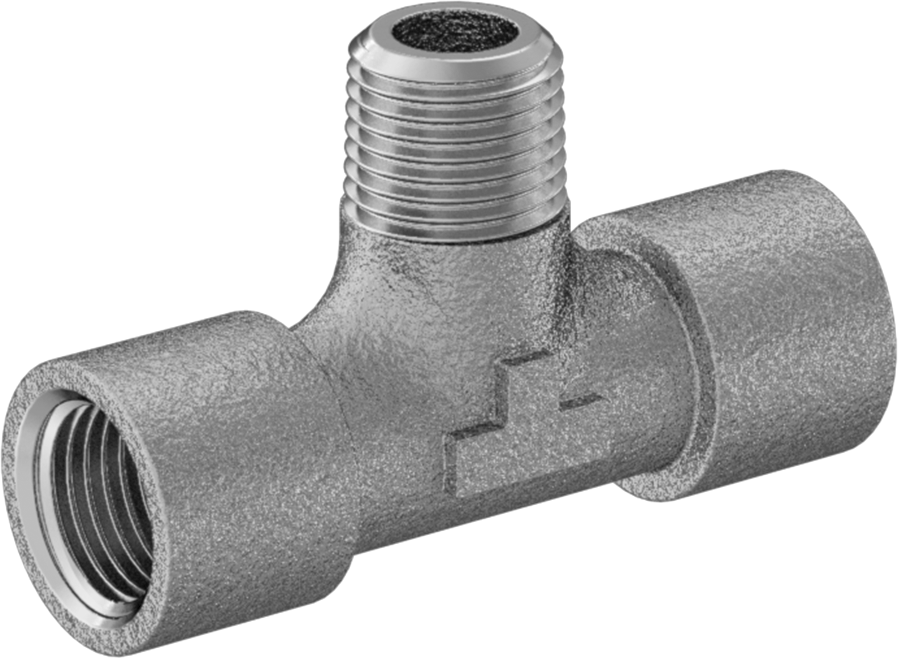 İngiliz Standardı Aşırı Basınçlı Pirinç Bağlantı Parçası, Hat Üstü T Adaptörü, 1/8 BSPP Dişi x BSPT Erkek