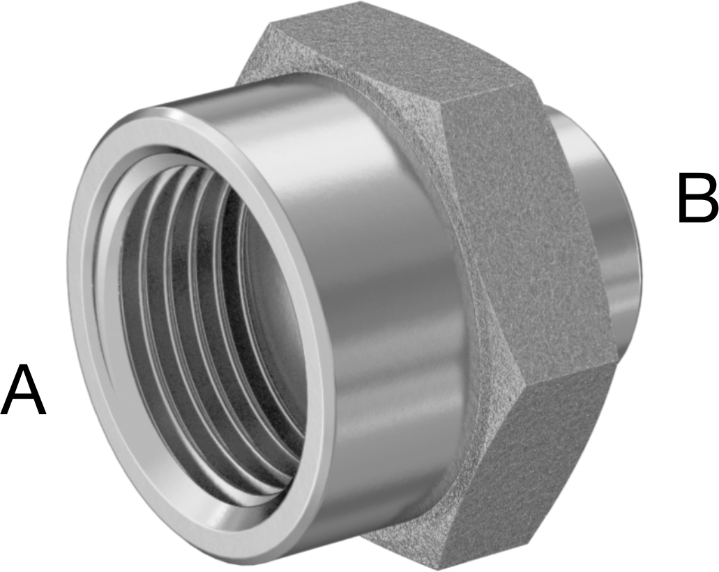 İngiliz Standardı Aşırı Basınçlı Pirinç Bağlantı Parçası, Düz Redüktör, 3/8 x 1/8 BSPP Dişi