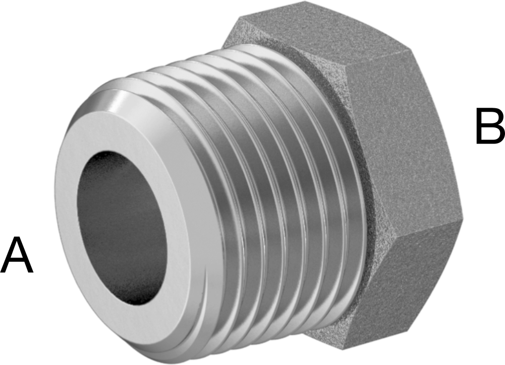 İngiliz Standardı Aşırı Basınçlı Pirinç Bağlantı Parçası, Burç Redüksiyon Adaptörü, 3/8 BSPT x 1/8 BSPP