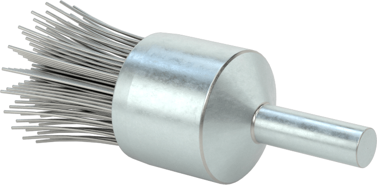 Dar Alanlar için 3/4" Uzun Şaftlı Uç Fırçası, 0,020 inç Çaplı Çelik Kıllara Sahip 3/4 inç Fırça Çapı