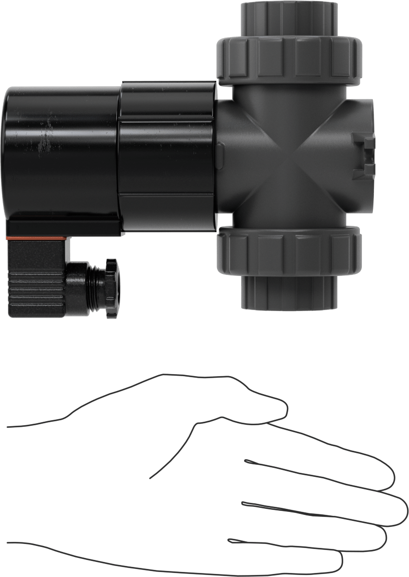 Kimyasallar için Solenoid Açma/Kapama Valfi, Açık Gri CPVC Gövde, 3/4 NPT Dişi