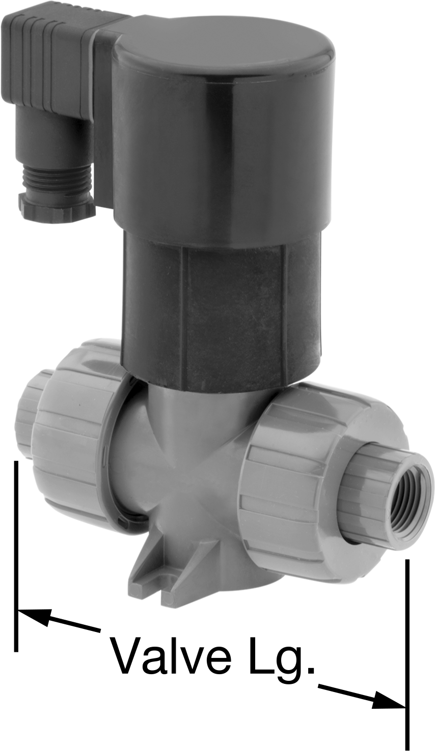 Kimyasallar için Solenoid Açma/Kapama Valfi, Açık Gri CPVC Gövde, 1/2 NPT Dişi