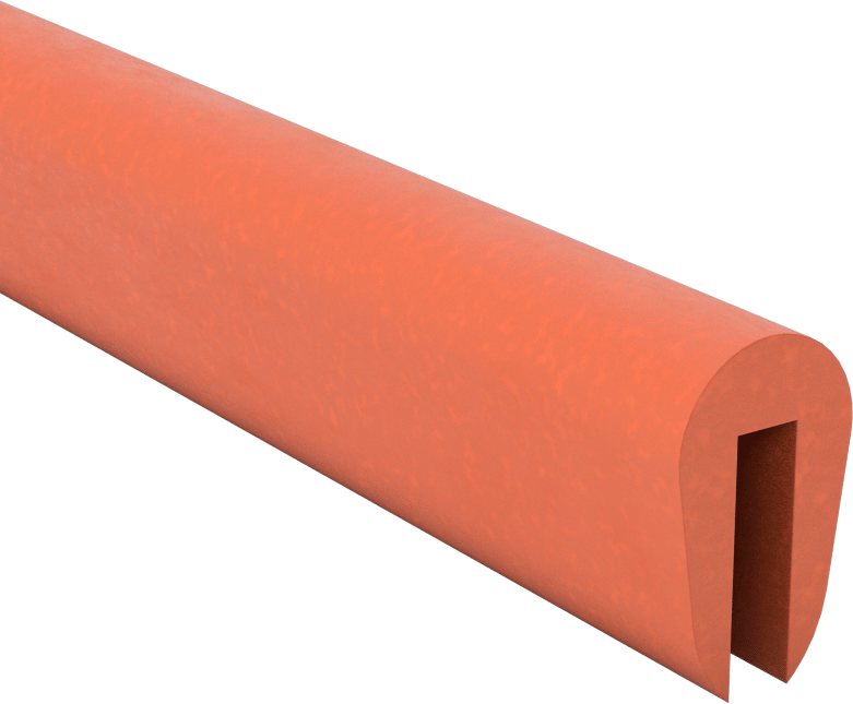 Yüksek Sıcaklık Kenar Çıtası, Turuncu Köpük, 1/8“ Genişlik x 15/32” İç Yükseklik