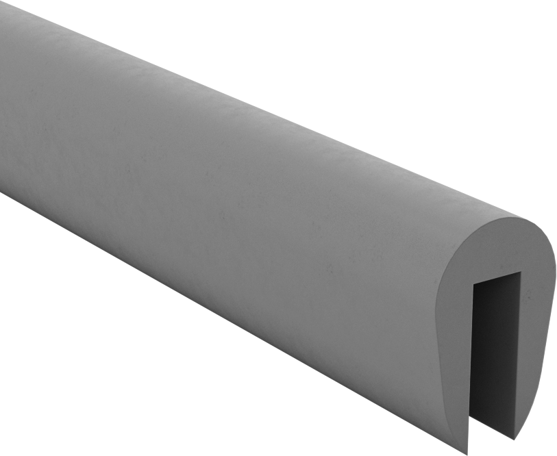 Yüksek Sıcaklık Kenar Çıtası, Kauçuk, 3/16“ Genişlik x 9/16” İç Yükseklik