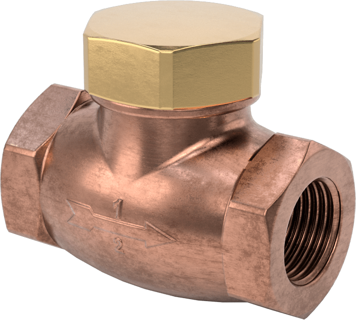 Yüksek Sıcaklık Dişli Çek Valf, Bronz Gövde, 1/2 NPT Dişi