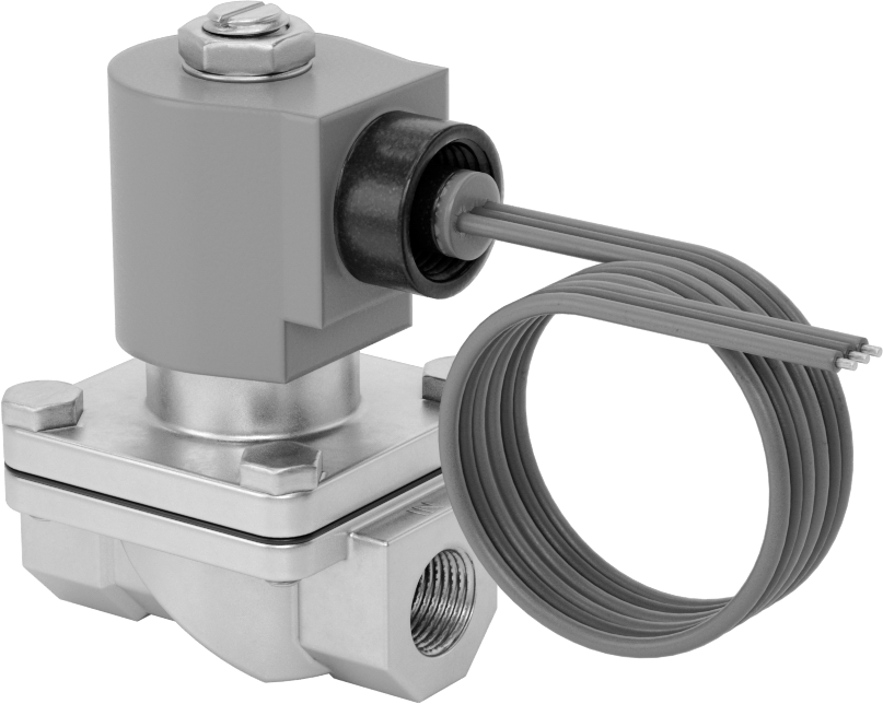 Viton® Contalı Pirinç Solenoid Açma/Kapama Vanası, Soğutucu ve Deterjan için, Kapalı, 120V AC, 3/8 NPT Dişi