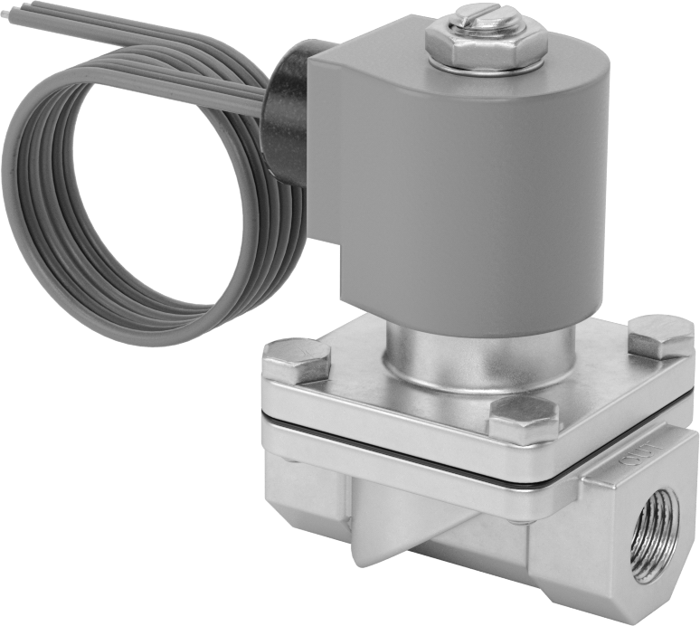Viton® Contalı Pirinç Solenoid Açma/Kapama Vanası, Soğutucu ve Deterjan için, Kapalı, 120V AC, 3/8 NPT Dişi