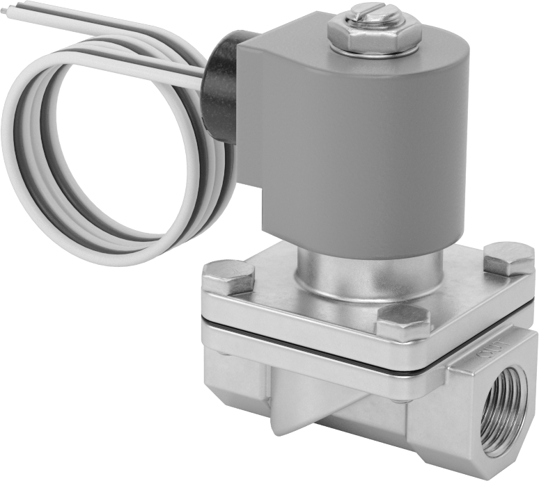 Viton® Contalı Pirinç Solenoid Açma/Kapama Vanası, Soğutucu ve Deterjan için, Kapalı, 120V AC, 1/2 NPT Dişi