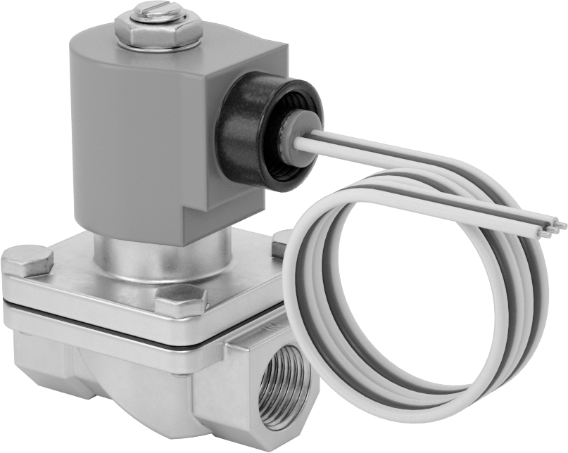 Viton® Contalı Pirinç Solenoid Açma/Kapama Vanası, Soğutucu ve Deterjan için, Kapalı, 120V AC, 1/2 NPT Dişi