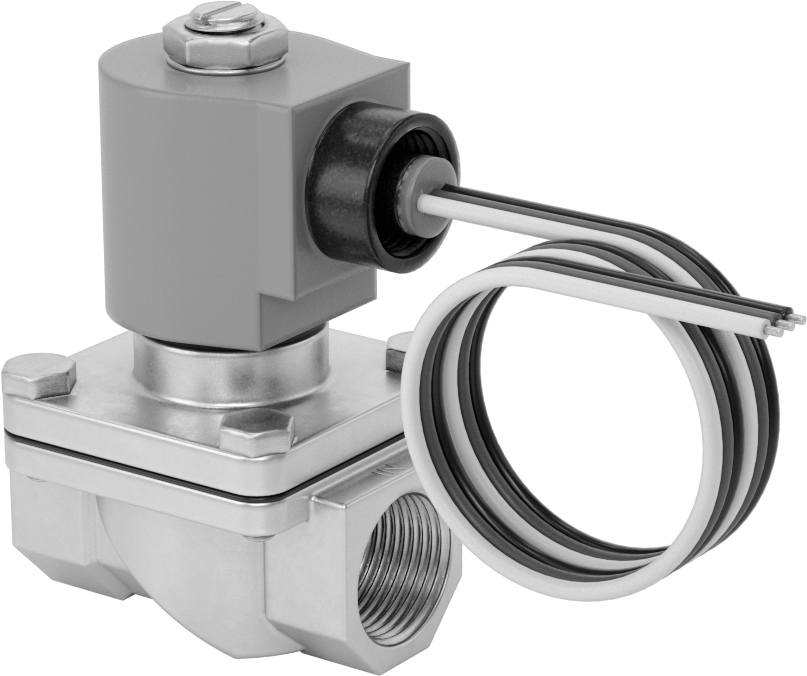Viton® Contalı Pirinç Solenoid Açma/Kapama Vanası, Soğutucu ve Deterjan için, Kapalı, 120V AC, 3/4 NPT Dişi