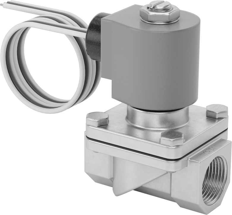 Viton® Contalı Pirinç Solenoid Açma/Kapama Vanası, Soğutucu ve Deterjan için, Kapalı, 24V AC, 3/4 NPT Dişi