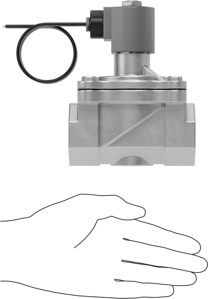 Viton® Contalı Pirinç Solenoid Açma/Kapama Vanası, Soğutucu ve Deterjan için, Kapalı, 24V AC, 1-1/4 NPT Dişi