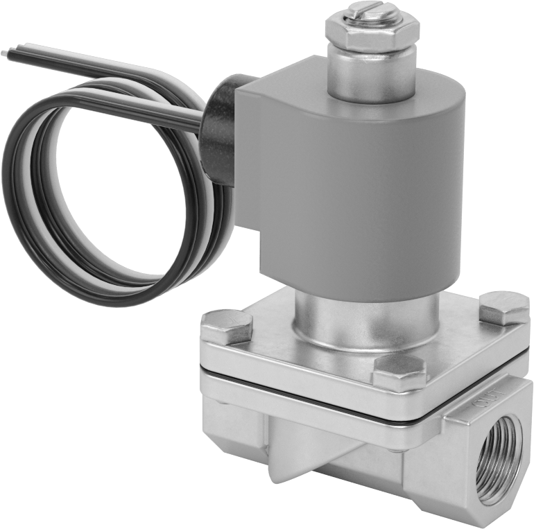 Viton® Contalı Pirinç Solenoid Açma/Kapama Vanası, Soğutucu ve Deterjan için, Açık, 120V AC, 1/2 NPT Dişi